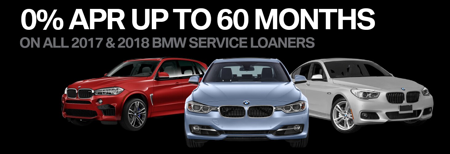 0% APR up to 60 months on all 2017 & 2018 BMW Service Loaners
