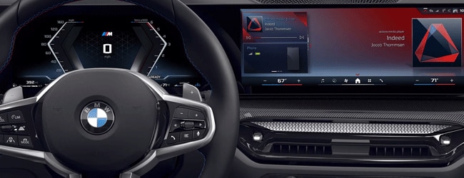 2025 BMW 2 Series dashboard, steering wheel, instrument cluster, and infotainment screen