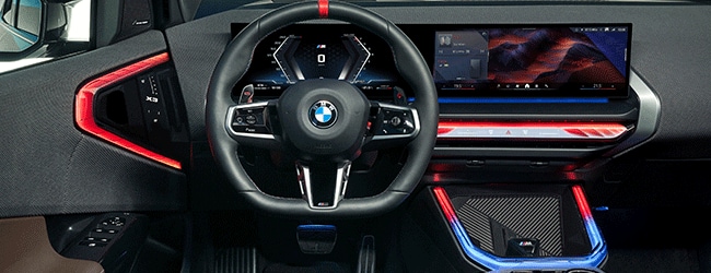 BMW X3 M40i dashboard with glowing accents