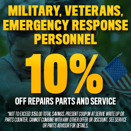 Military Veterans and
Emergency Personnel Parts and Service Coupon in Baltimore, MD