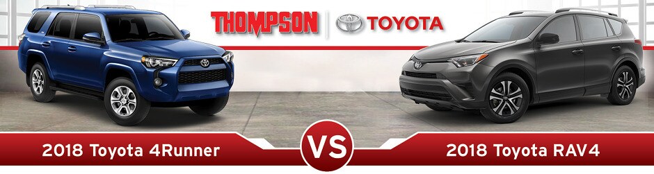 2018 Toyota 4Runner vs 2018 Toyota RAV4 banner