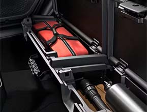 lockable rear seat storage