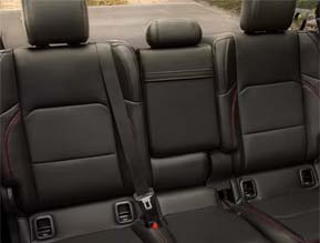 three-passenger rear seating