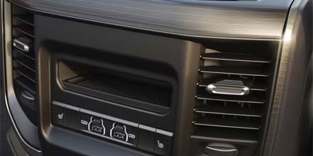 center console rear cubby bin