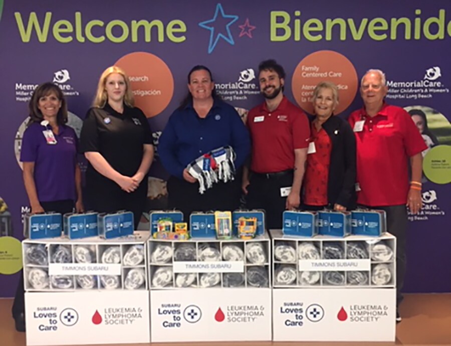 Timmons Subaru Long Beach gives to Millers Childrens Hospital 2.jpg Timmons Subaru Long Beach delivers messages of hope, blankets and arts and crafts kits to Children's Hospital