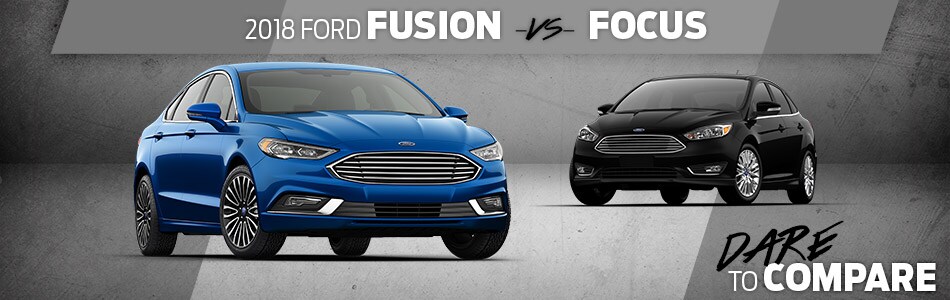 Tipton Ford Dare To Compare: 2018 Ford Fusion vs Focus Tipton Ford Dare To Compare: 2018 Ford Fusion vs Focus