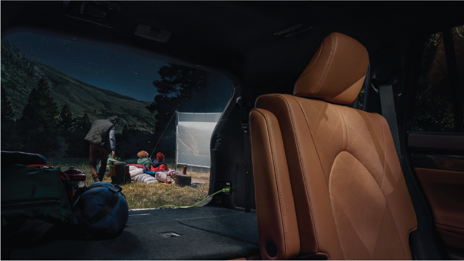 2022 Highlander Hybrid - Backseat Shot of Camping.png