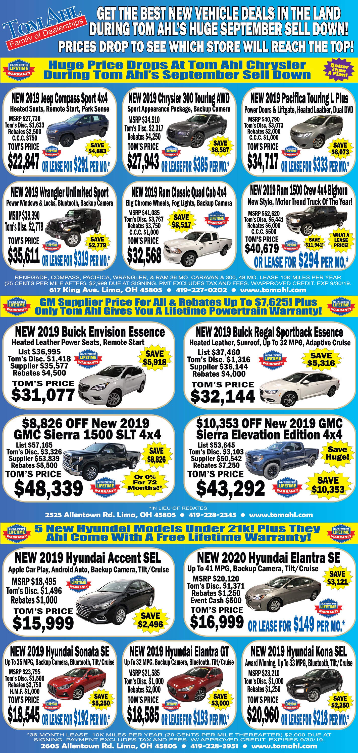 Tom Ahl Newspaper Ad