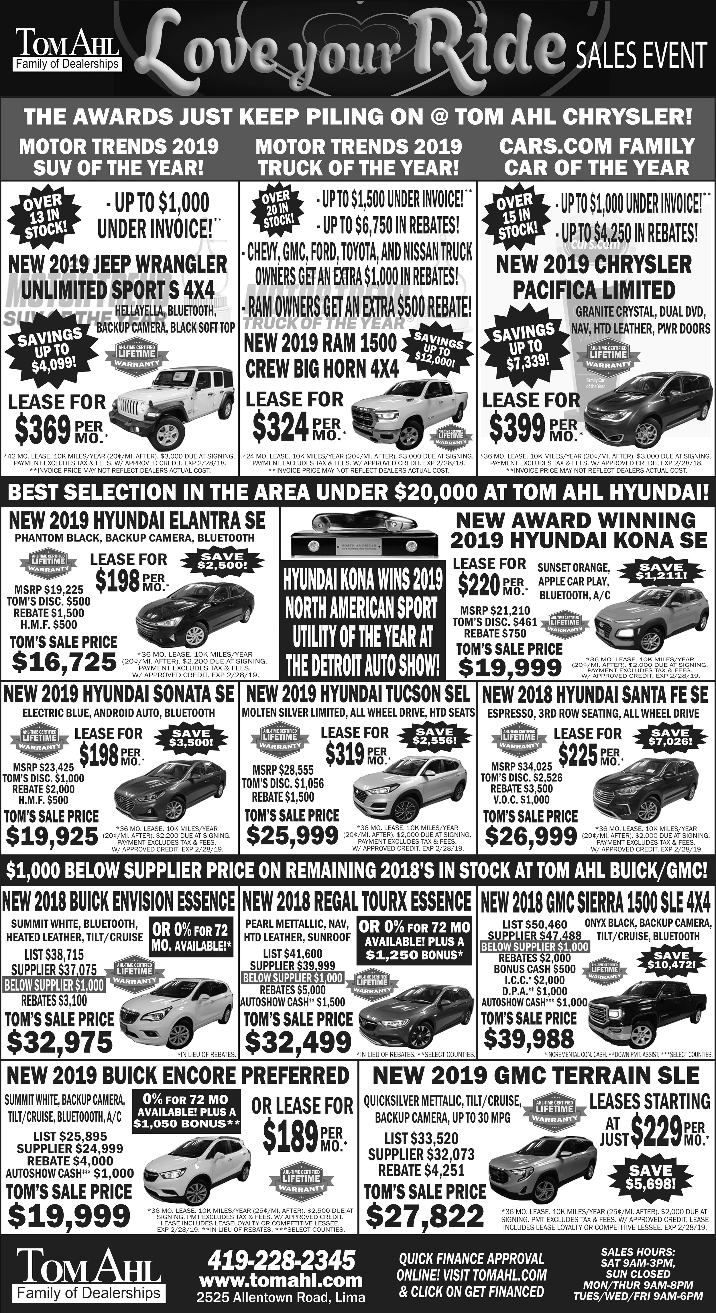 Tom Ahl Newspaper Ad