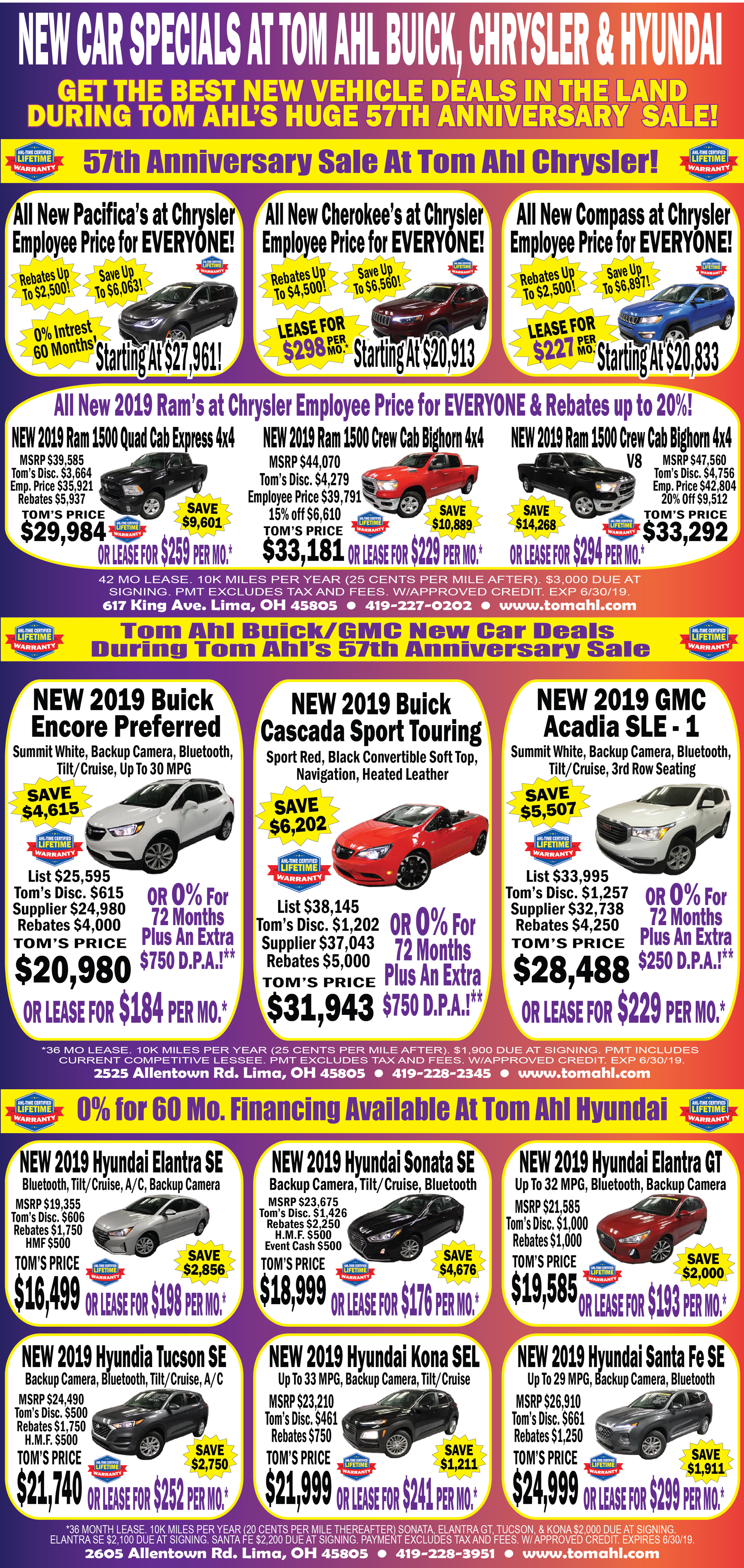 Tom Ahl Newspaper Ad