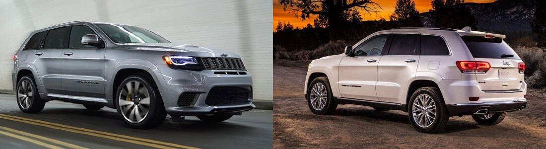 2018 Jeep Grand Cherokee Trackhawk vs 2017 Jeep Grand Cherokee
