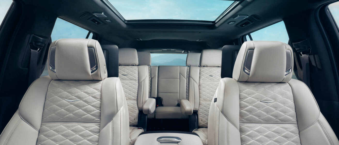 2025 Cadillac Escalade interior seating from the front