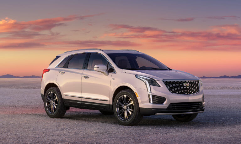 2025 Cadillac XT5 in desert at sunset