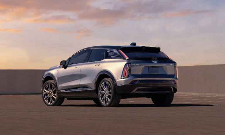 2025 Cadillac OPTIQ rearview at sunset