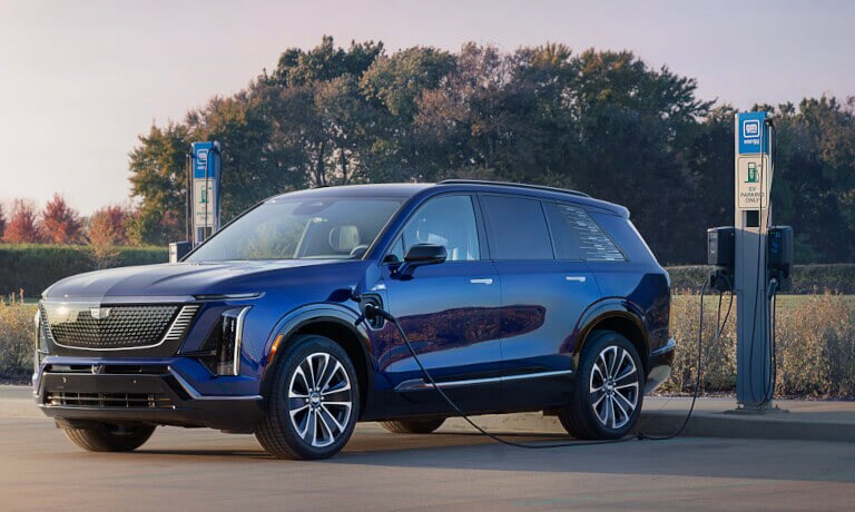2026 Cadillac VISTIQ charging at a station