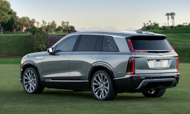 2026 Cadillac VISTIQ facing away at tennis court