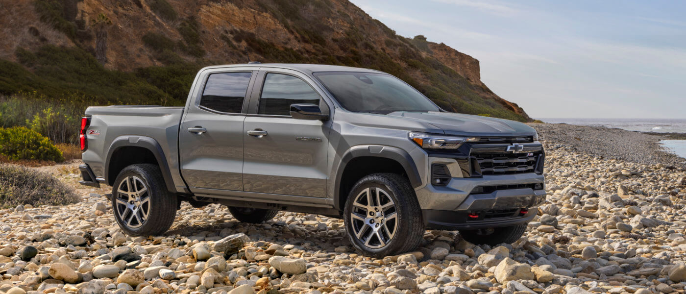 2024 Chevy Colorado on a rocky beach