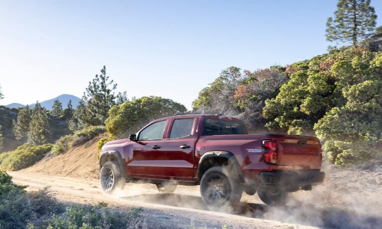 2024 Chevy Colorado kicking up dust