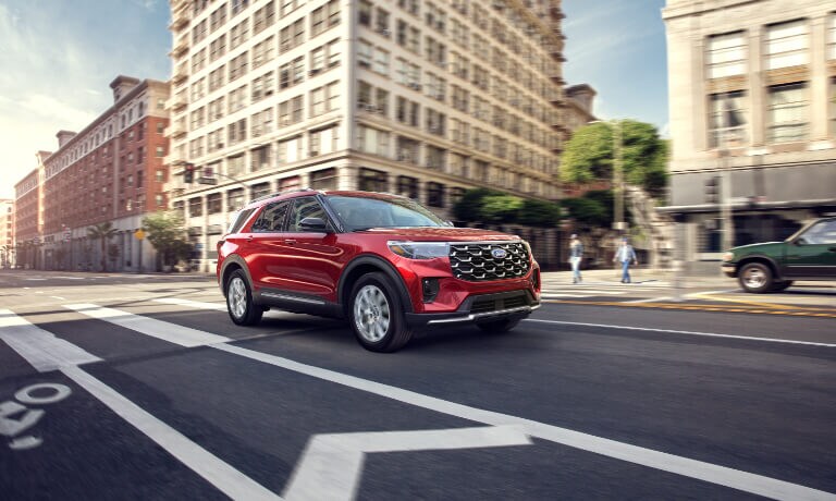 2025 Ford Explorer exterior driving in city