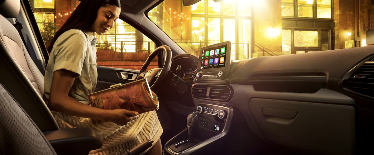 Ford Bad Credit Finacing A woman getting into her 2019 Ford EcoSport