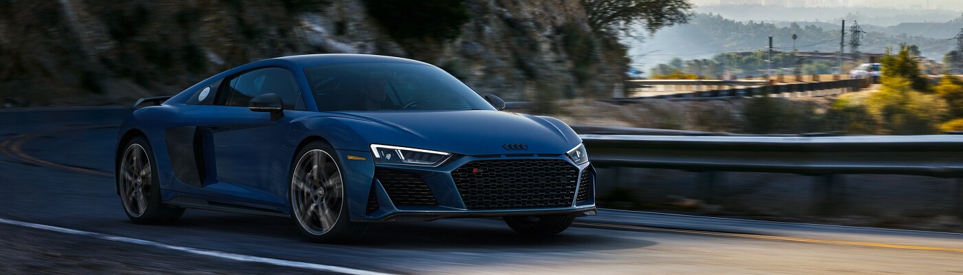 Audi R8 Audi R8 driving on a winding road