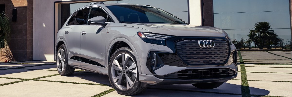 Q4 e-tron GrayQ4 e-tron front side view