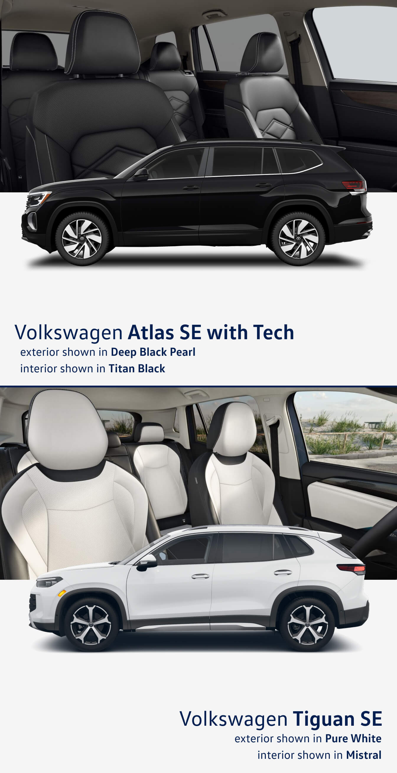 2024 VW Tiguan vs. Atlas: Interior & Exterior Dimensions
