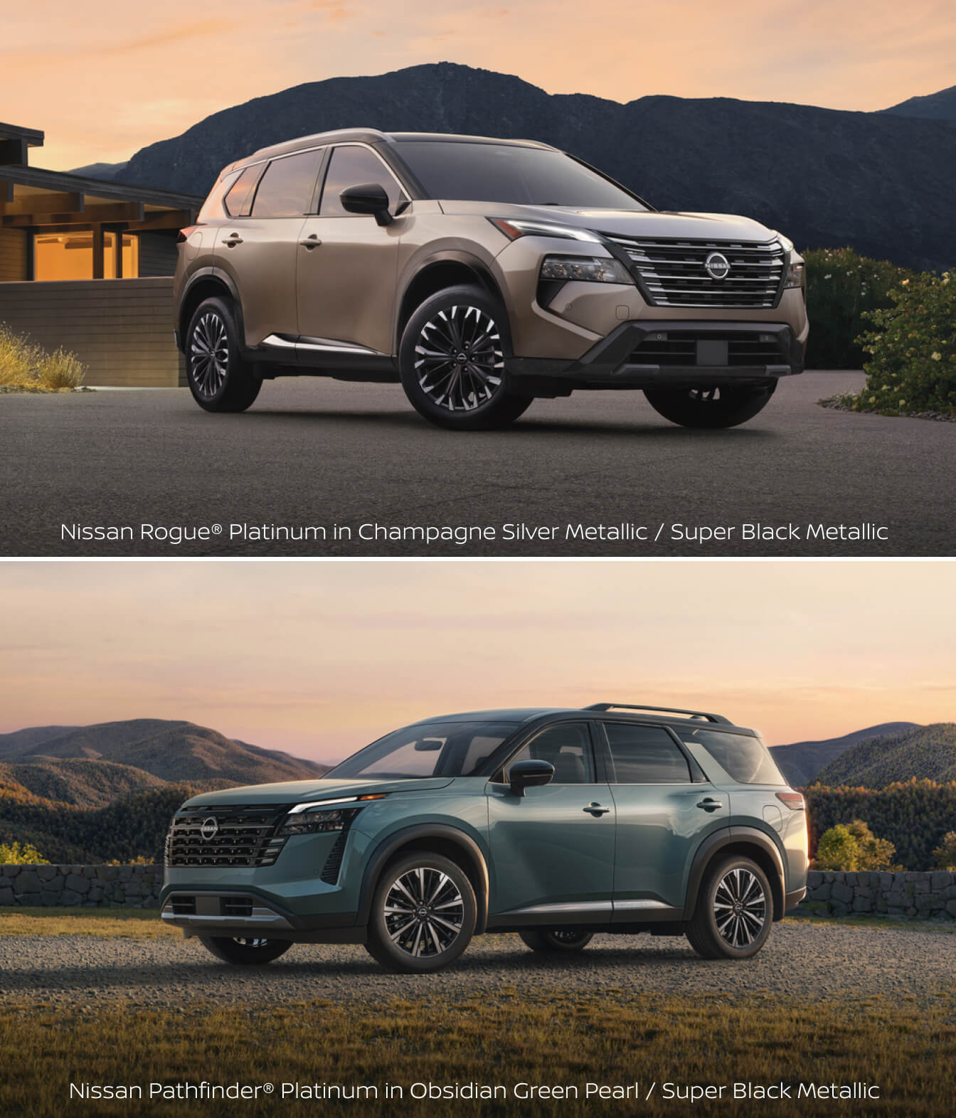 Compare Nissan Rogue vs. Nissan Pathfinder Specs