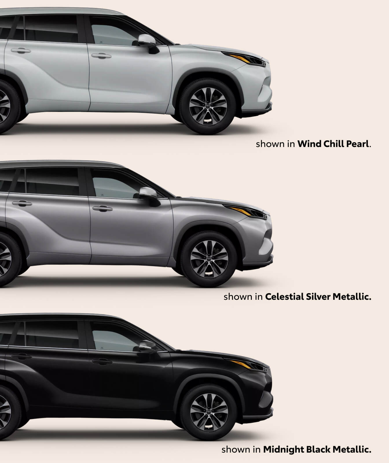 2025 Toyota Highlander XLE Colors