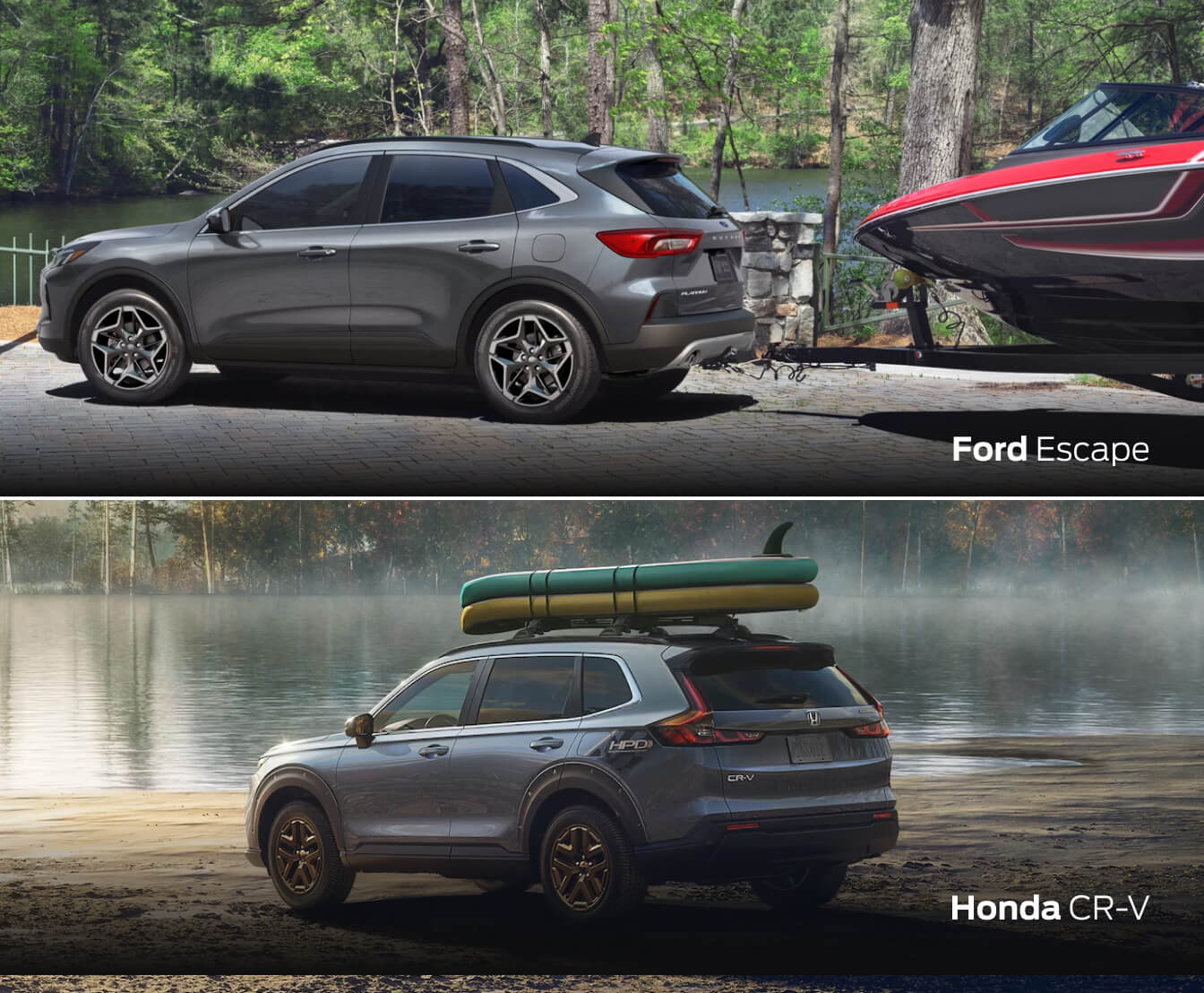Ford Escape vs. Honda CR-V Towing Capacity