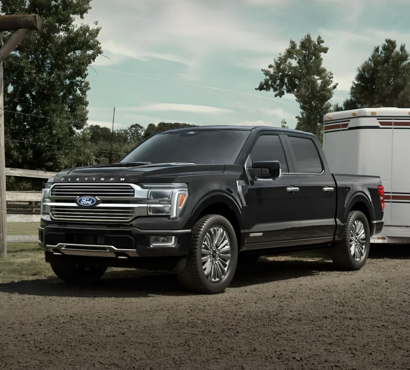 2025 gas-powered Ford F-150 driving on the highway
