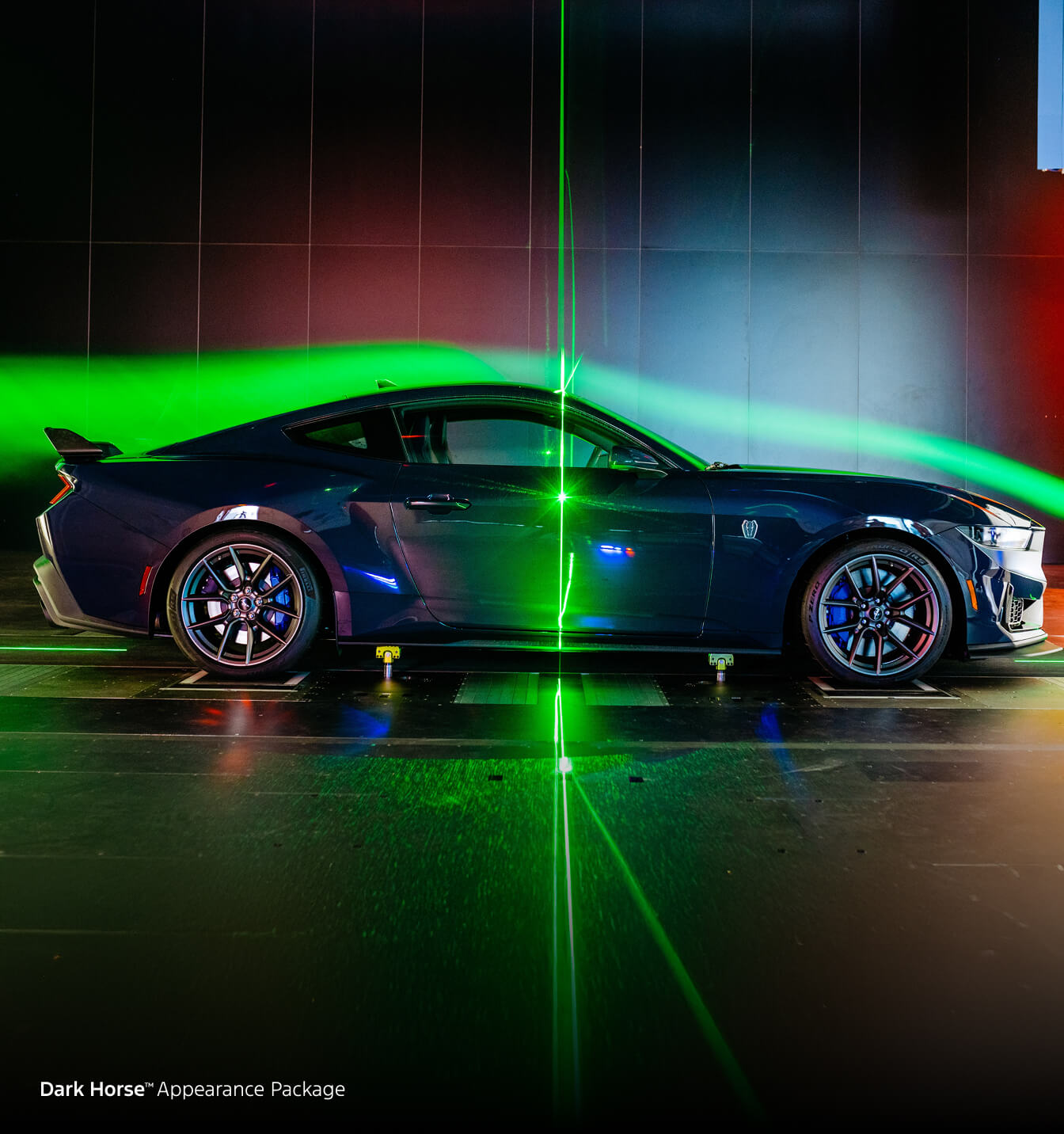 Ford Mustang Dark Horse with Appearance Package under neon lights