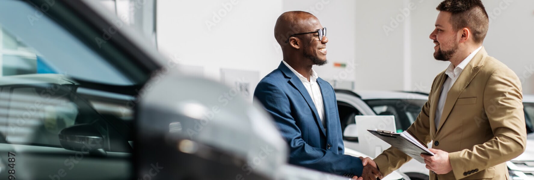 Confirming transaction with Tom Wood Volkswagen sales consultant