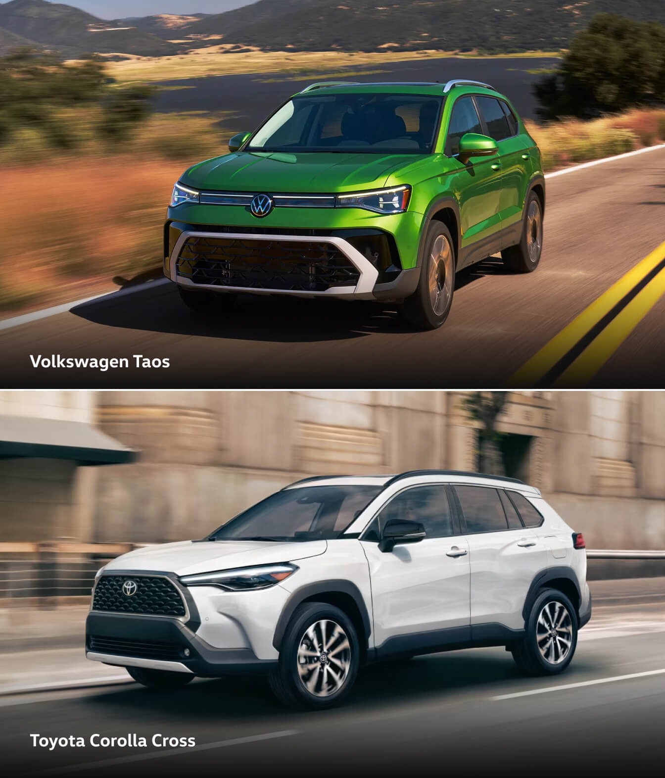 Toyota Corolla Cross vs. Volkswagen Taos: Specs & Engine Info