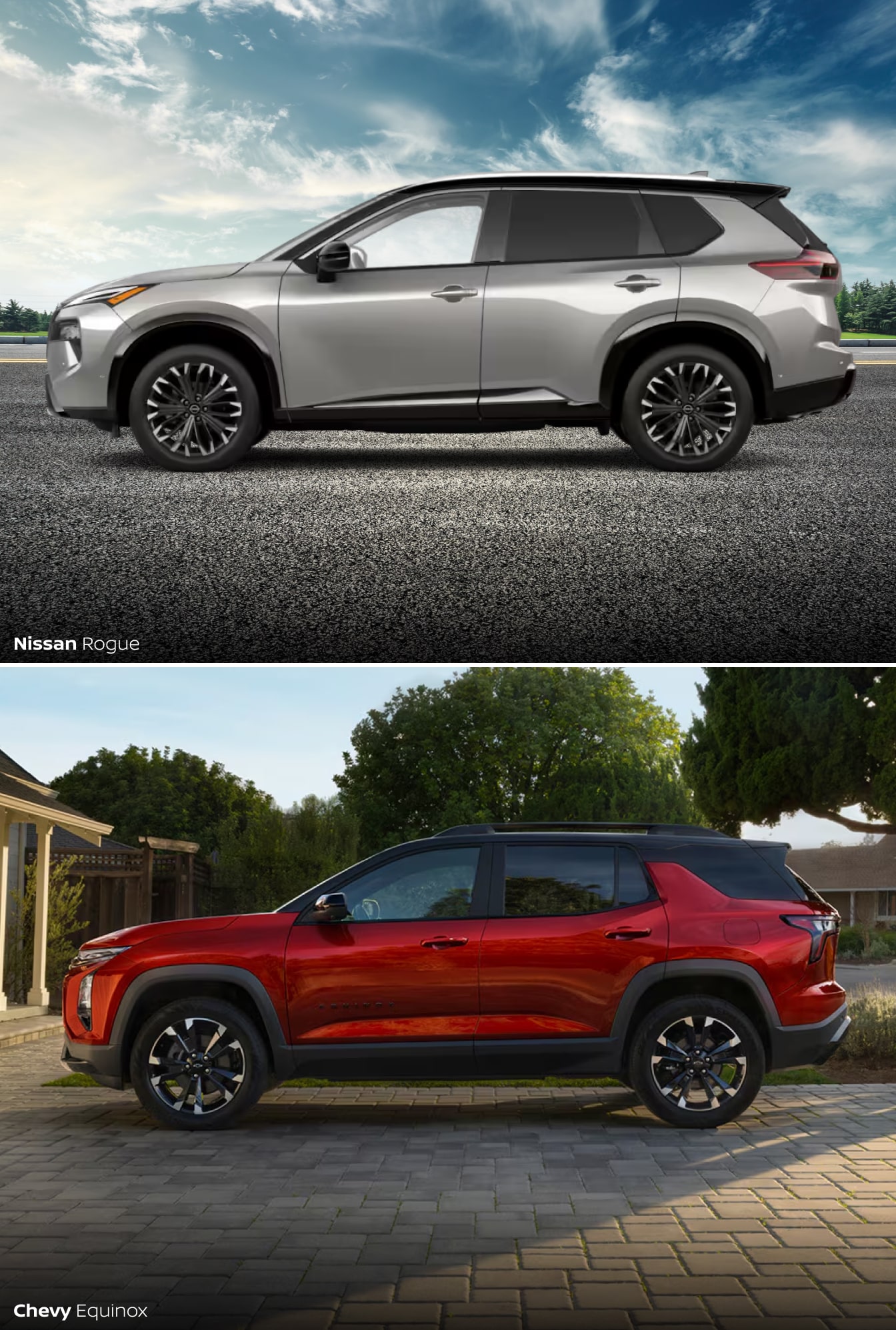 Nissan Rogue vs. Chevy Equinox Size