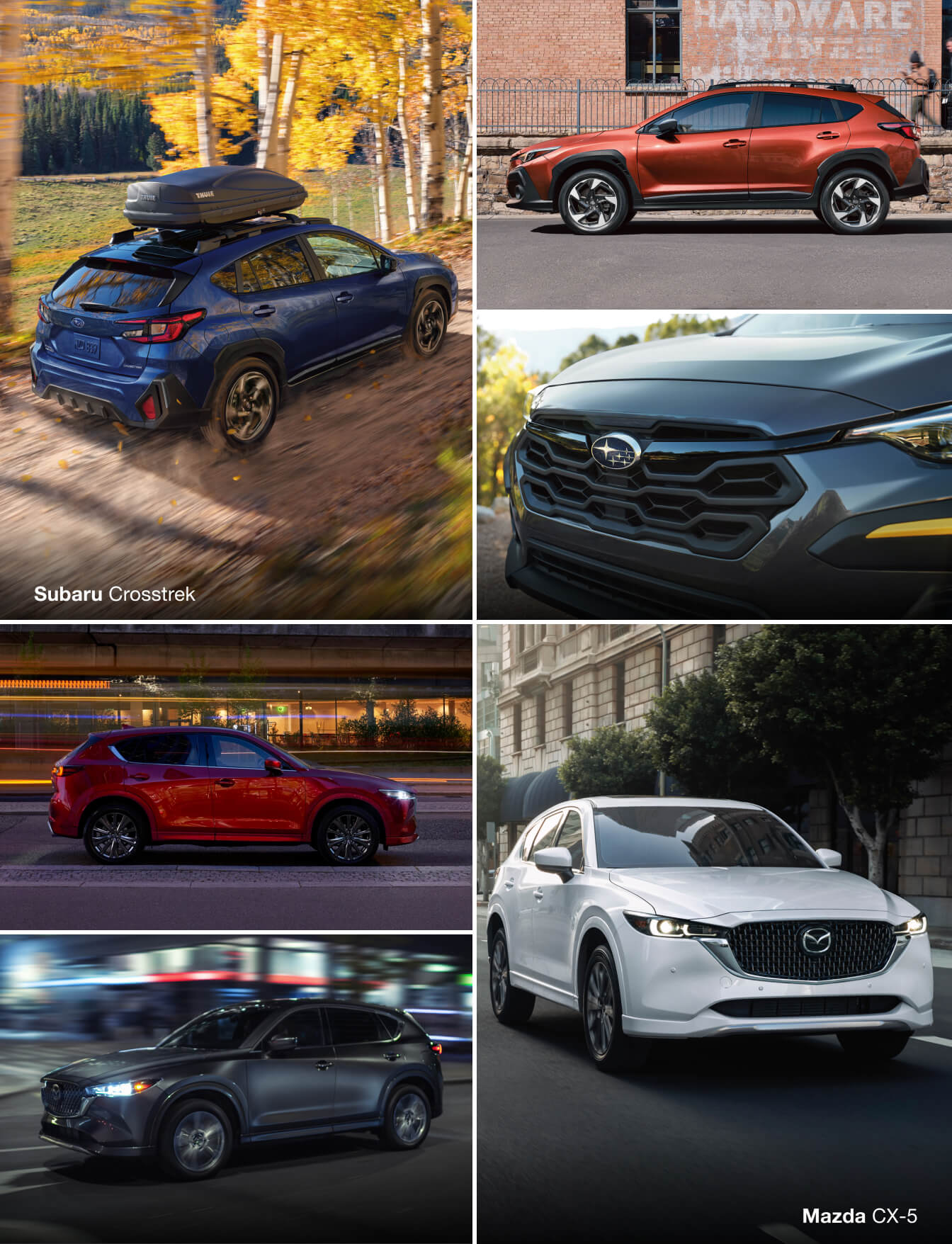Subaru Crosstrek Specs vs. Mazda CX-5 Specs