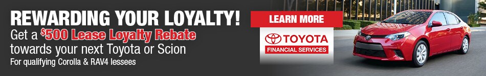 Toyota Financial Services Lease Loyalty | Tony Divino Toyota