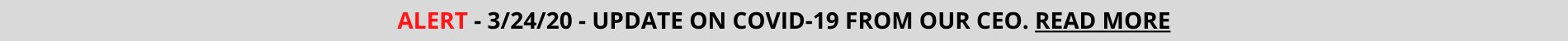 An Important COVID-19 Announcement