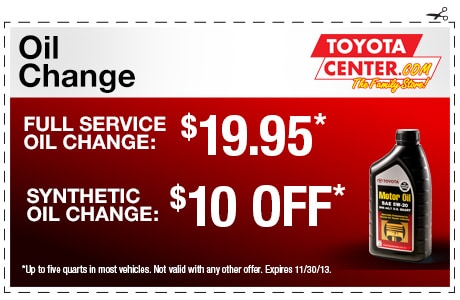 toyota pasadena oil change coupon #1