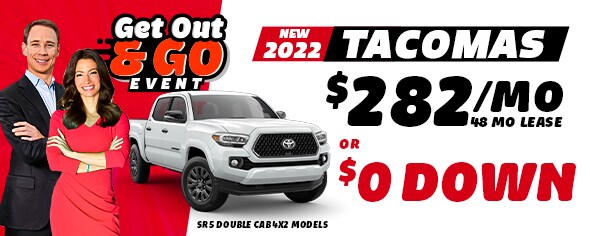 New 2022 Tacoma $282/mo for 48mo lease OR $0 Down