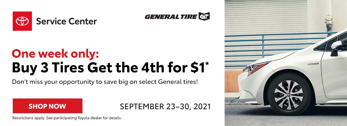 Buy 3 tires, get the 4th free