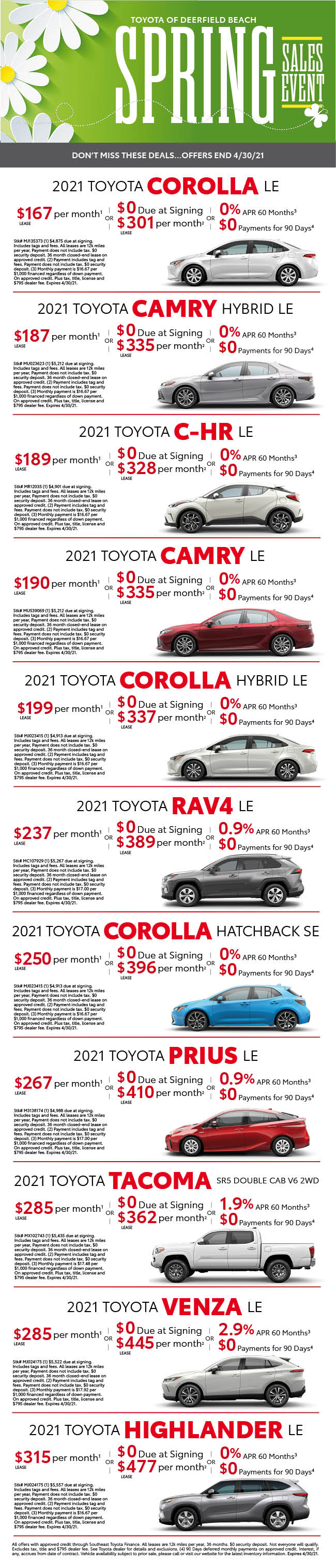 April Specials