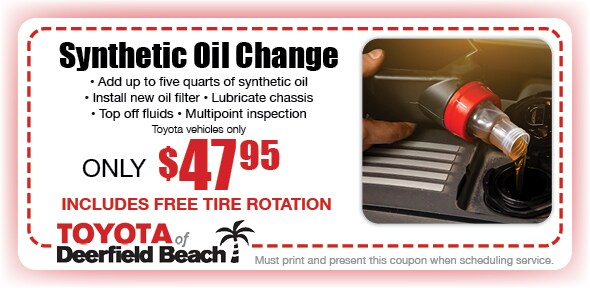 Synthetic Oil Change Service Coupon, Deerfield Beach