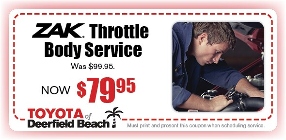 Throttle Body Service Pollen Filter, Deerfield Beach Toyota Automotive Service