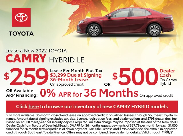 Camry Hybrid lease