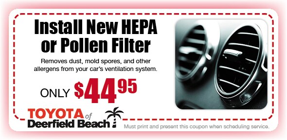 Pollen Filter, Deerfield Beach Toyota Automotive Service Pollen Filter, Deerfield Beach Toyota Automotive Service
