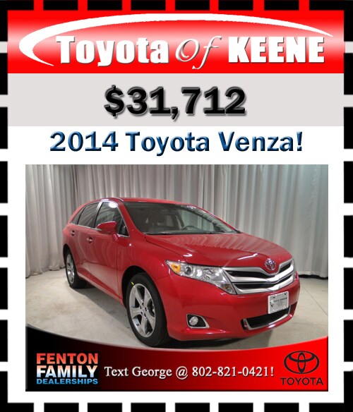 Special Pricing on New 2014 Toyota Venza!