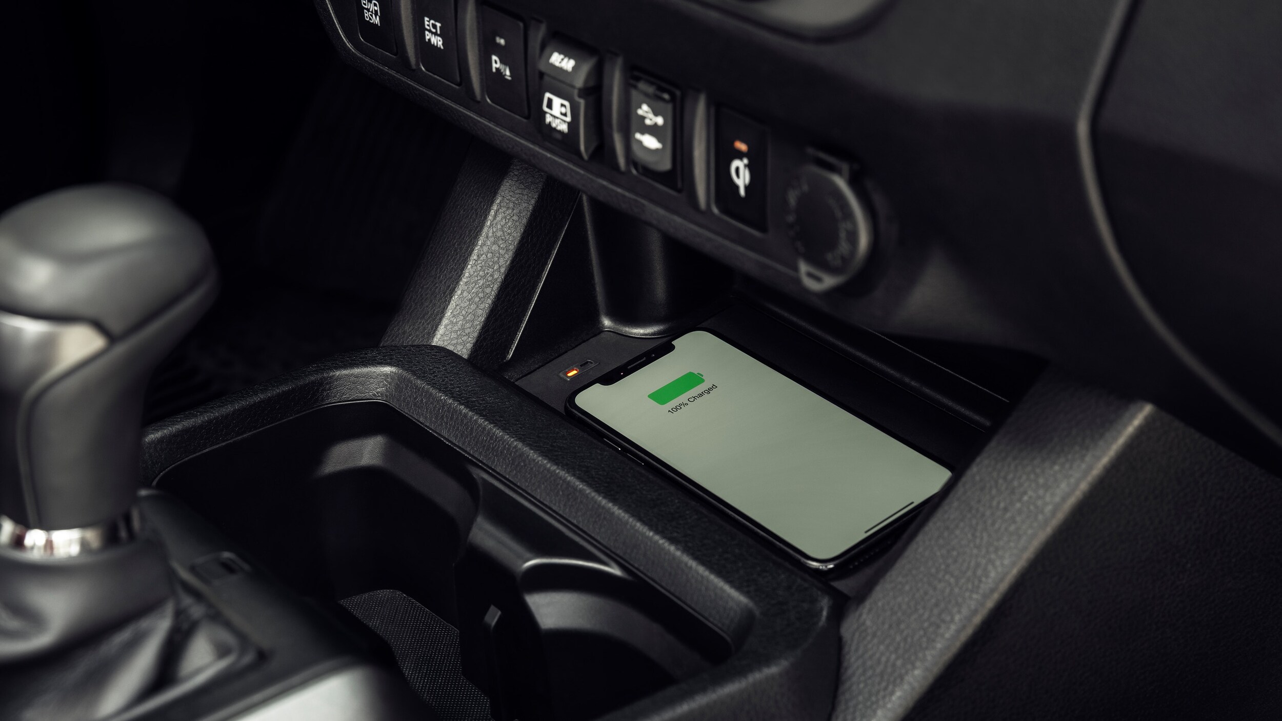Wireless charging in the 2019 Toyota Tacoma