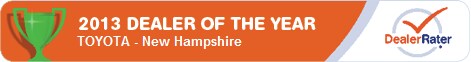 Toyota of Keene is the NH DealerRater Dealer of the Year
