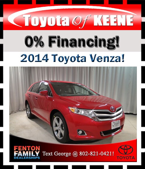 Special Financing on New 2014 Toyota Venza!